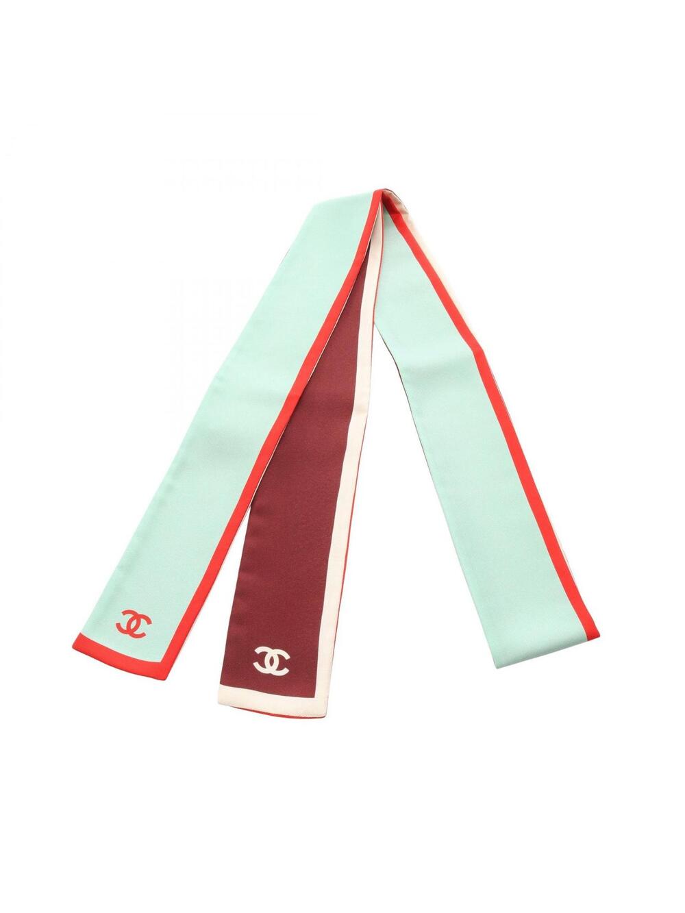 Chanel Coco Mark Ribbon Scarf Wrap #351930C45B